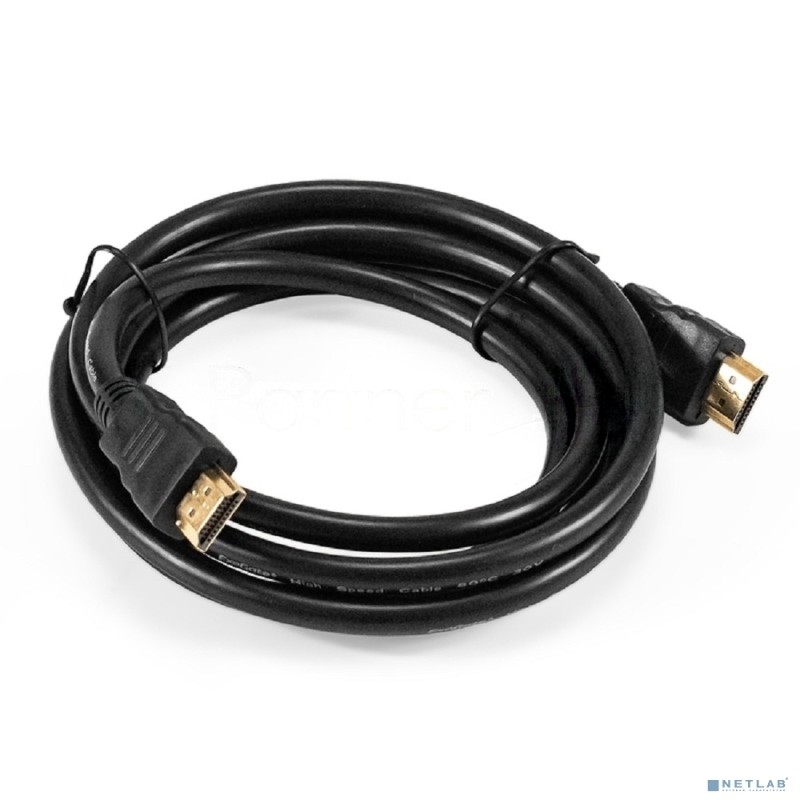 Кабель HDMI ExeGate EX-CC-HDMI2-1.5 (19M/19M, v2.0, 1,5м, 4K UHD, Ethernet, позолоченные контакты)