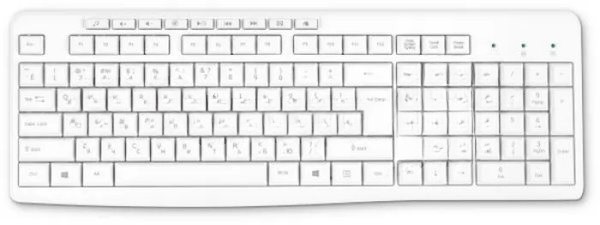 Клавиатура Oklick K225W беспроводная, радиоканал, белый