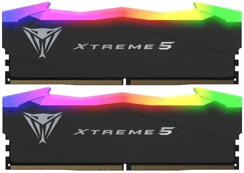 Оперативная память Patriot Viper Xtreme 5, DDR5, 32GB (2x16GB), 7600MHz, CL36, DIMM, с радиаторами, RGB, черный