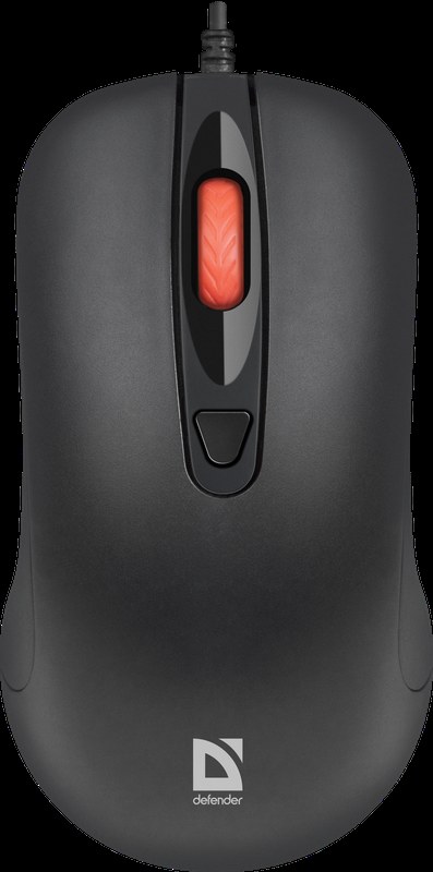 Мышь проводная Defender Omega MB-522 черный, 1600 dpi, USB, кнопки - 4