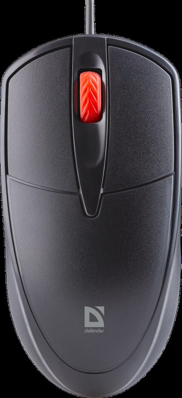 Мышь проводная Defender Icon MB-057 черный, 1000 dpi, USB, кнопки - 3