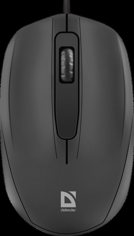 Мышь проводная Defender Alpha MB-507 черный, 1000 dpi, USB, кнопки - 3