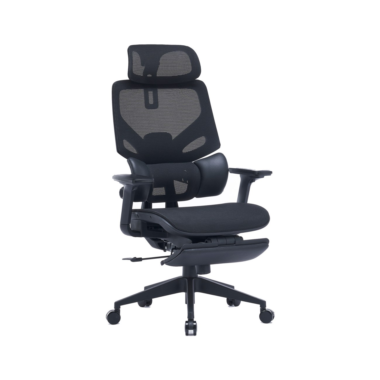 Кресло Cactus CS-CHR-MC01-BK черный, сетка, подголовник