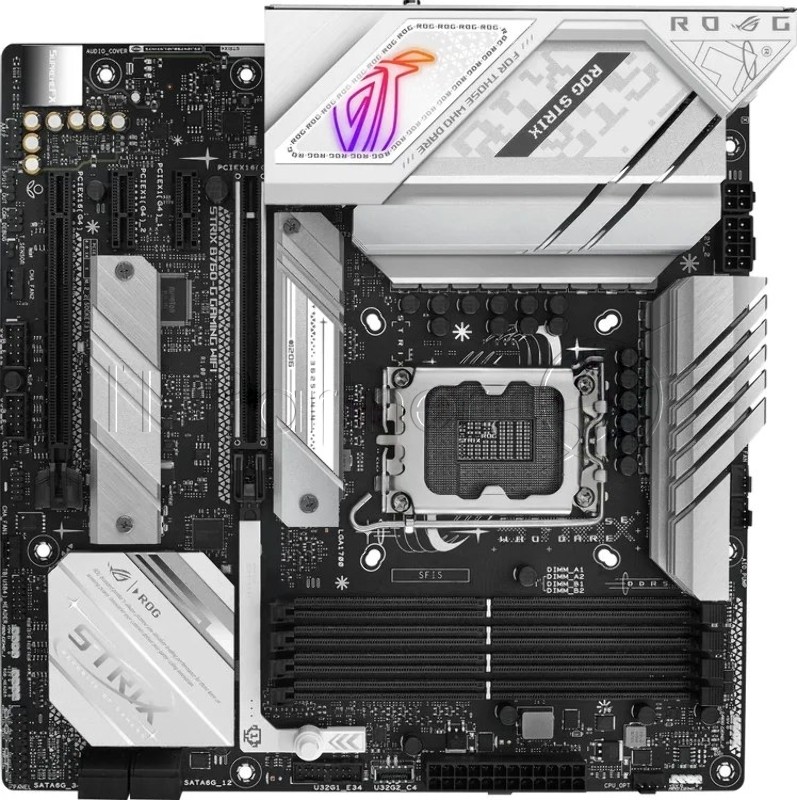 Материнская плата ASUS ROG STRIX B760-G GAMING WIFI, LGA1700, Intel B760, 4xDDR5, 4xSATA 6Gb/s, 2xM.2, 1xPCIe 5.0 x16, 1xPCIe 4.0 x16 (x4), 2xPCIe 4.0 x1, 1xHDMI, 1xDisplayPort, 1x2.5Gb LAN, 4xUSB 2.0, 3xUSB 3.2 Gen 1, 1xUSB 3.2 Gen 2 Type-A, 1xUSB 3.2 Gen 2x2 Type-C, 5x3.5 мм, 7.1, microATX