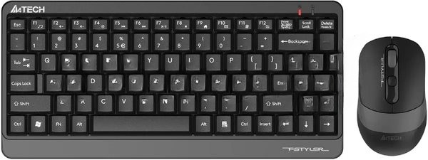 Комплект клавиатура+мышь A4Tech FStyler FG1110 беспроводной, USB, 2000 DPI, чёрный/серый