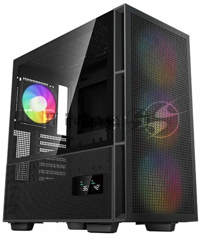 Компьютерный корпус DeepCool CH560 Digital черный (R-CH560-BKAPE4D-G-1) (ATX, без БП, 2хUSB, с окном)