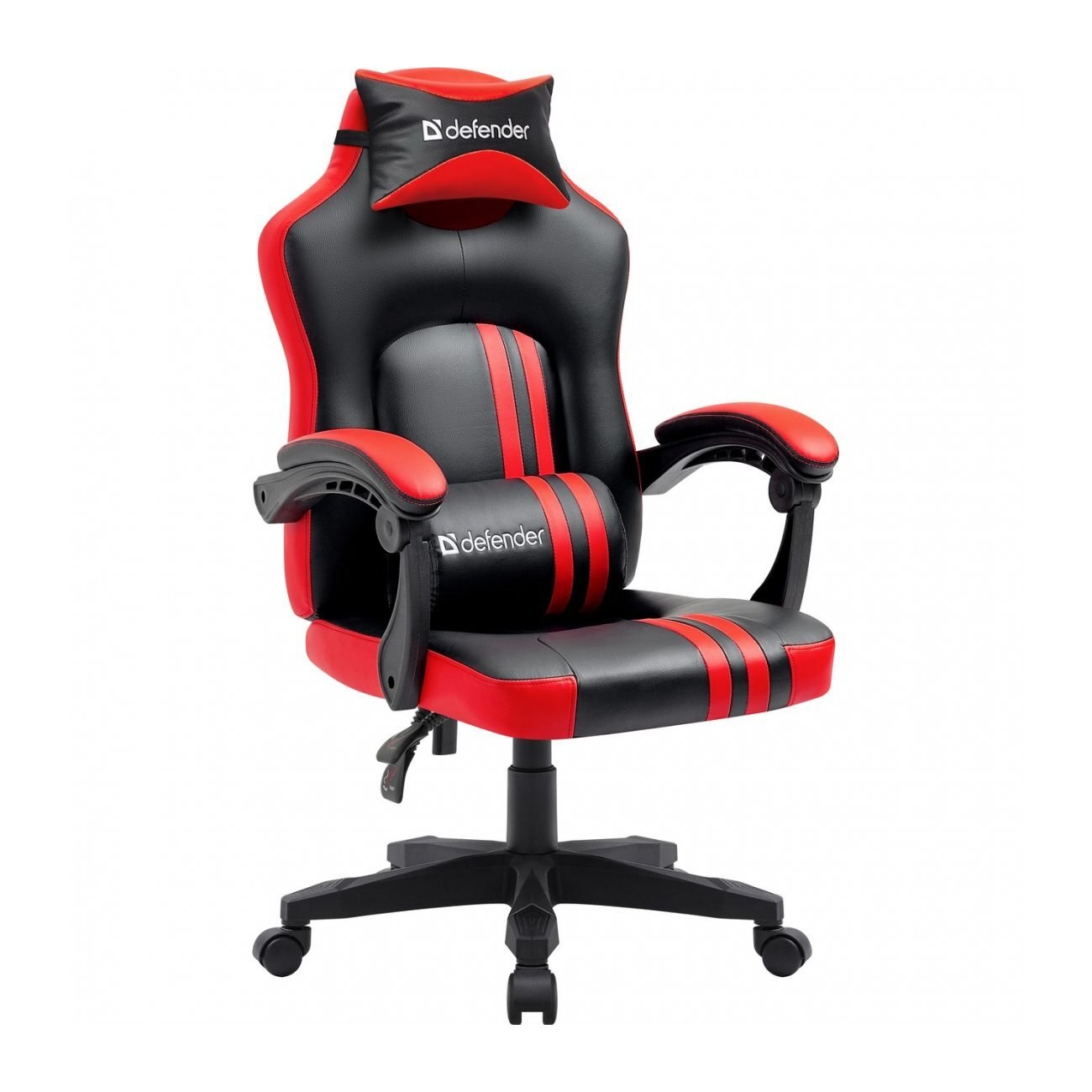 Кресло Defender MERCURY BLACK/RED черный/красный, экокожа