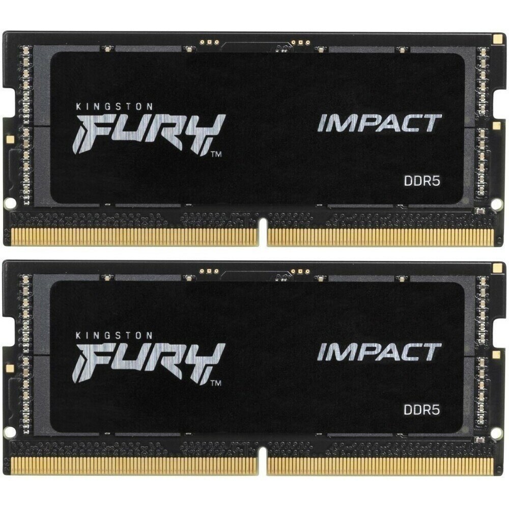Оперативная память Kingston Fury Impact, DDR5, 64Gb (2x32Gb), 5600MHz, CL40, SO-DIMM