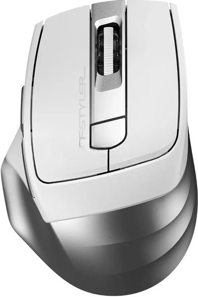 Мышь беспроводная A4Tech Fstyler FB35S белый/серый, 2000 dpi, радиоканал, Bluetooth, USB, кнопки - 5