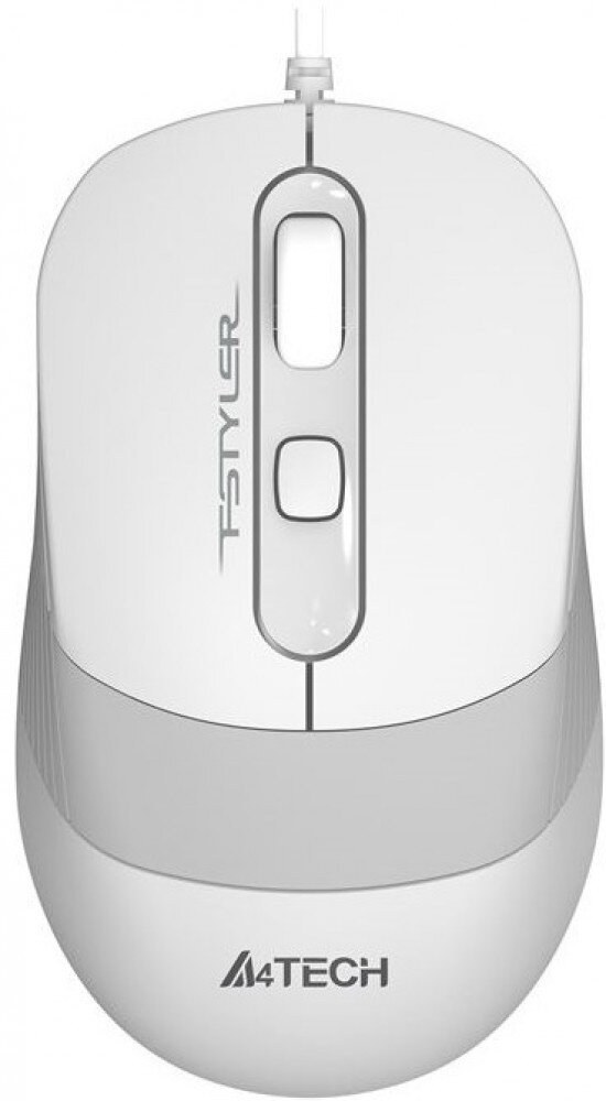 Мышь проводная A4Tech Fstyler FM10S белый, 1600 dpi, USB Type-A, кнопки - 4