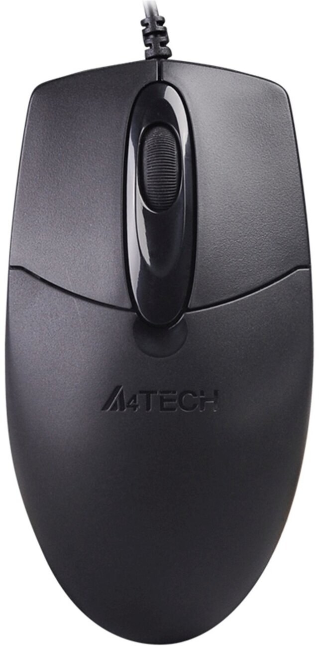 Мышь проводная A4Tech OP-720S черный, 1200 dpi, USB Type-A, кнопки - 3