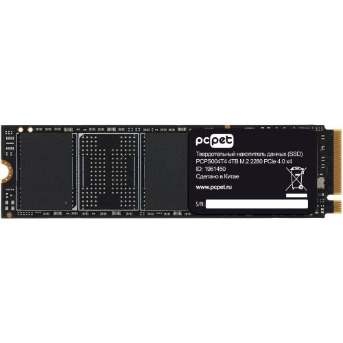 Накопитель SSD PC Pet PCI-E 4.0 x4 4TB PCPS004T4 M.2 2280 OEM