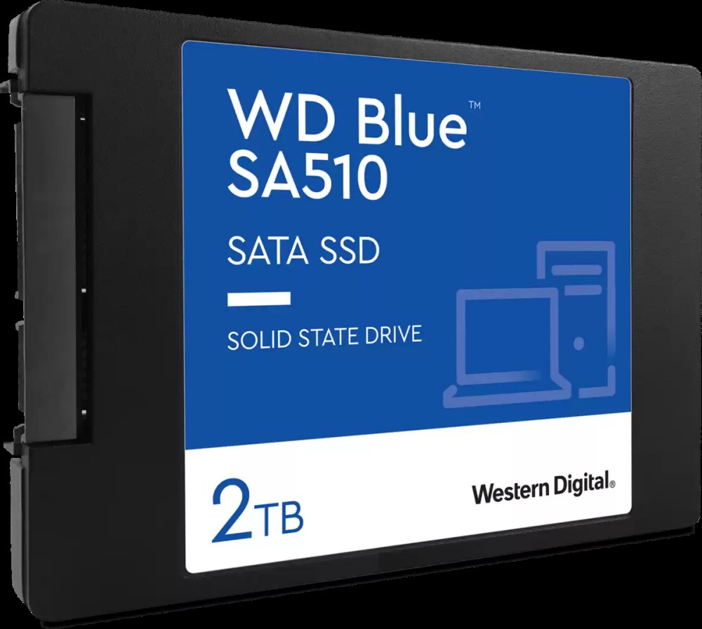Накопитель SSD WD 2Tb Blue Client SATA 2.5" 6Gb/s, 560/530, IOPS 95/84K, MTBF 1,75M, 3D NAND TLC, 500TBW, Retail (856315)