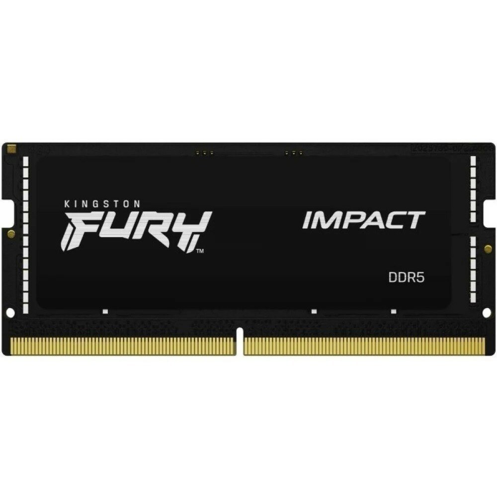 Оперативная память Kingston Fury Impact, DDR5, 16GB (1x16GB), 4800MHz, CL38, SO-DIMM