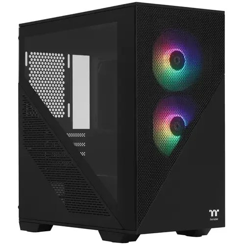 Компьютерный корпус Thermaltake Divider 170 TG ARGb/Black CA-1S4-00S1WN-00/Win/SPCC/Tempered Glass*1/120мм ARGb PWM Fan*2