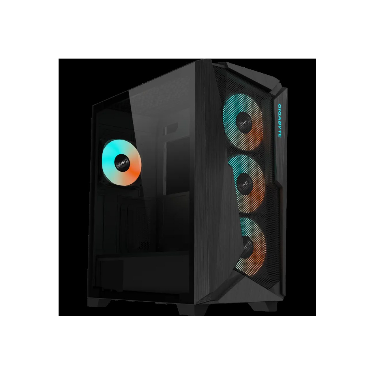 Компьютерный корпус Gigabyte C301 Glass MidTower, ATX, USB-C x1, USB 3.0 x2, Audio I/O, GPU:400мм, черный, TG