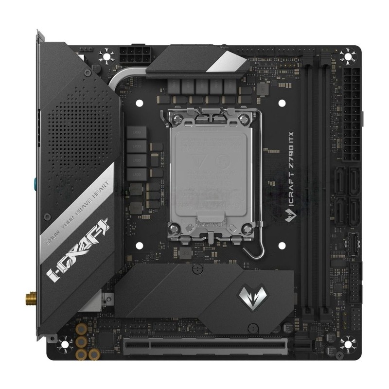 Материнская плата Maxsun MS-iCraft Z790ITX WIFI, LGA1700, Intel Z790, 2xDDR5, 4xSATA 6Gb/s, 2xM.2, 1xPCIe 5.0 x16, 1xHDMI, 1xDisplayPort, 1x2.5Gb Ethernet, 1xUSB 3.2 Gen2 Type-C, 4xUSB 3.2 Gen1 Type-A, 4xUSB 2.0 Type-A, 2x3.5 мм, 5.1, mini-ITX