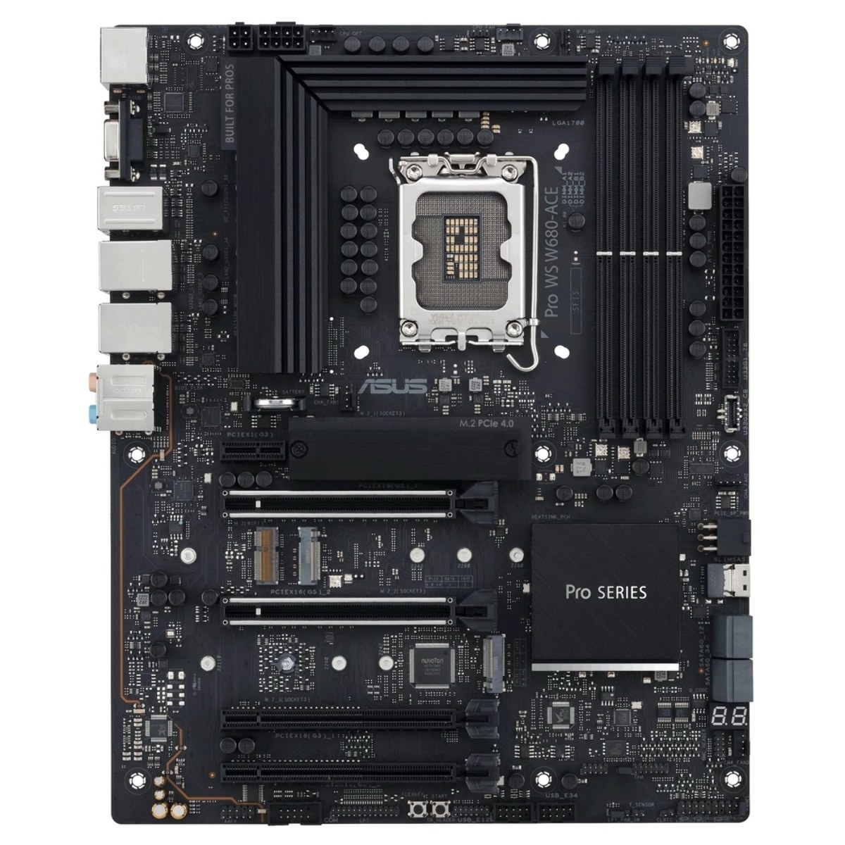 Материнская плата ASUS Pro WS W680-ACE, LGA1700, Intel W680, 4xDDR5, 4xSATA, 3xM.2, 1xPCIe 5.0 x16, DisplayPort, HDMI, D-Sub, 2x2.5Gb LAN, USB Type-C, 5x3.5 мм, 7.1, ATX