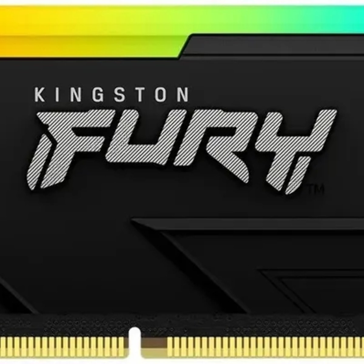 Оперативная память Kingston Fury Beast, DDR4, 8GB (1x8GB), 3200MHz, CL16, DIMM, с радиатором, RGB, черный