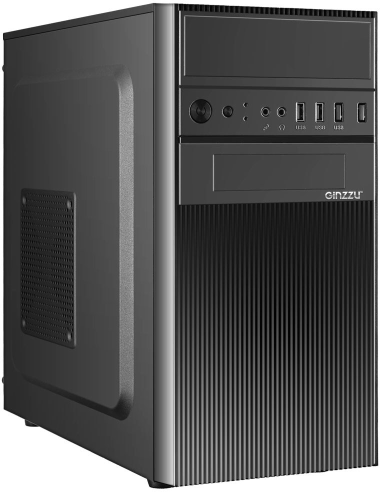 Компьютерный корпус Ginzzu D190 2хUSB 2.0,AU