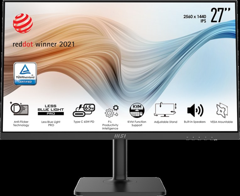 Монитор 27" MSI Modern MD272XP IPS 1920x1080, 100 Гц, 4 мс, 16:9, 300 кд/м2, 1xHDMI, 1xDP, 1xUSB-C, 1x3.5 мм, черный