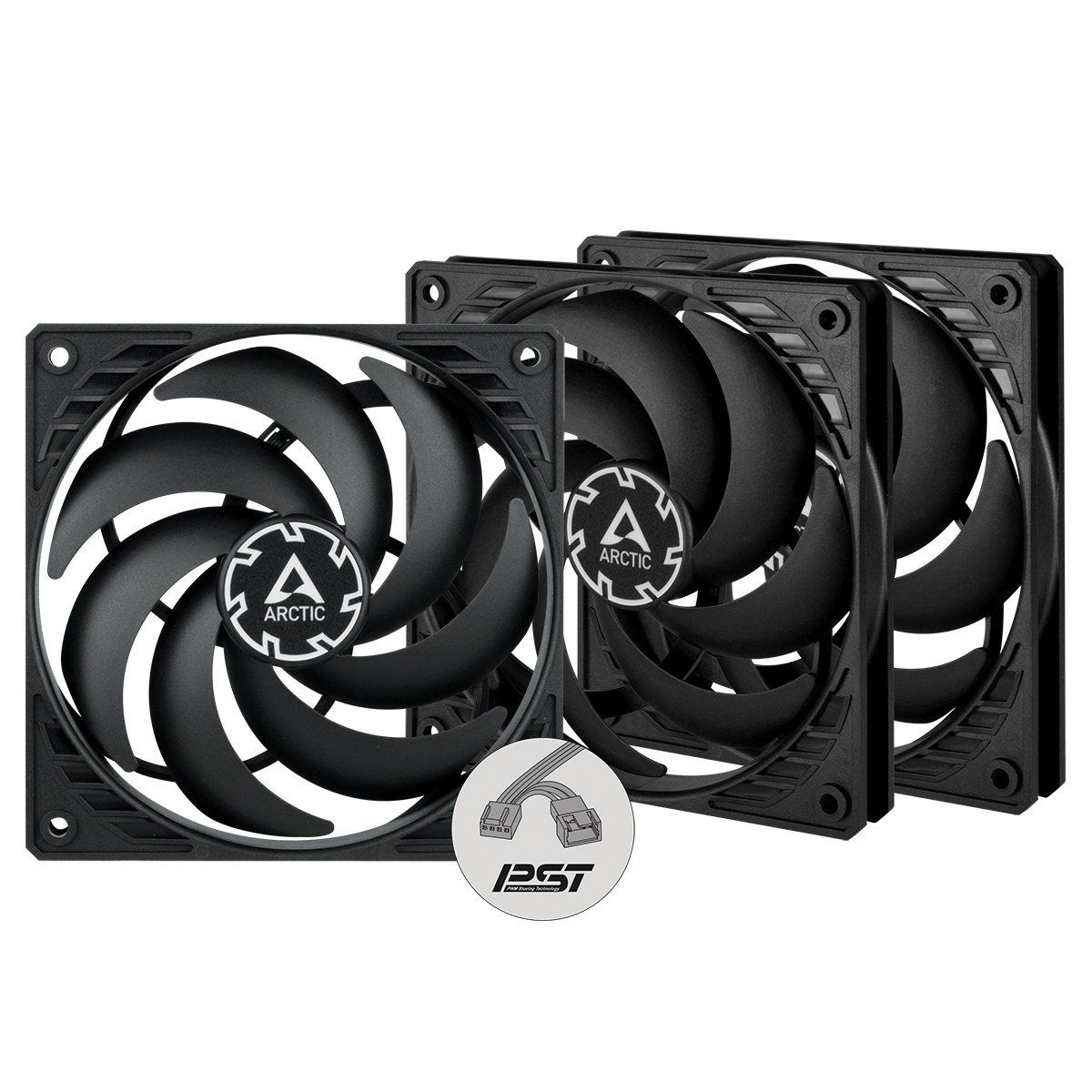 Вентилятор для корпуса ARCTIC P12 SLIM PWM PST -3 Pack (ACFAN00275A)