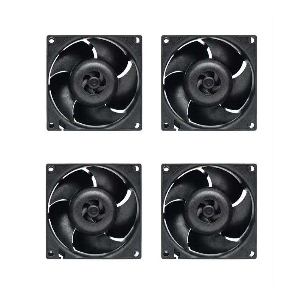 Комплект вентиляторов для корпуса Arctic S8038-7K (4 Pack) черный, 80 мм, 7000 об/мин, 4 pin