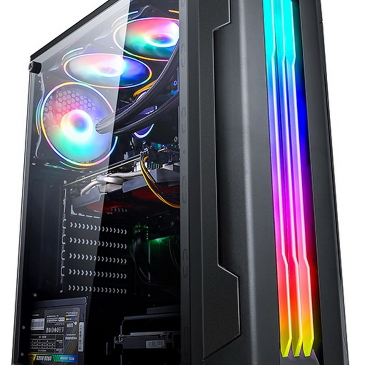 Компьютерный корпус ALSEYE Auro 3.0-B Mini-ITX/Micro ATX/ATX, USB 2.0*2+HD Audio+USB 3.0*1, ";H.D.D.(3.5";)*2pcs+S.S.D(2.5";)*2pcs, 354*185*413мм";