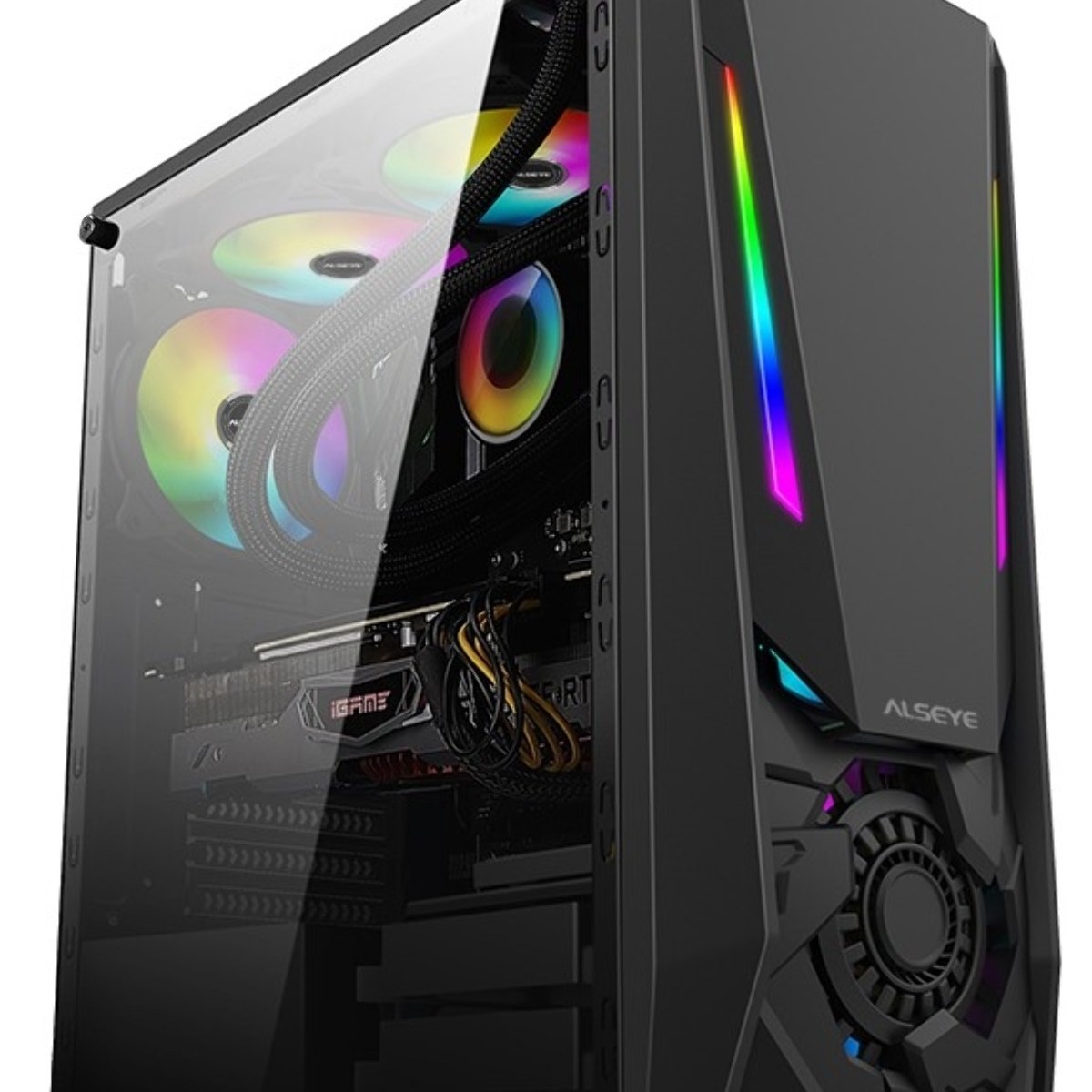 Компьютерный корпус ALSEYE Reactor-B Mini-ITX/Micro ATX/ATX, USB 2.0*2+HD Audio+USB 3.0*1 USB 2.0*2+HD Audio+USB 3.0*1