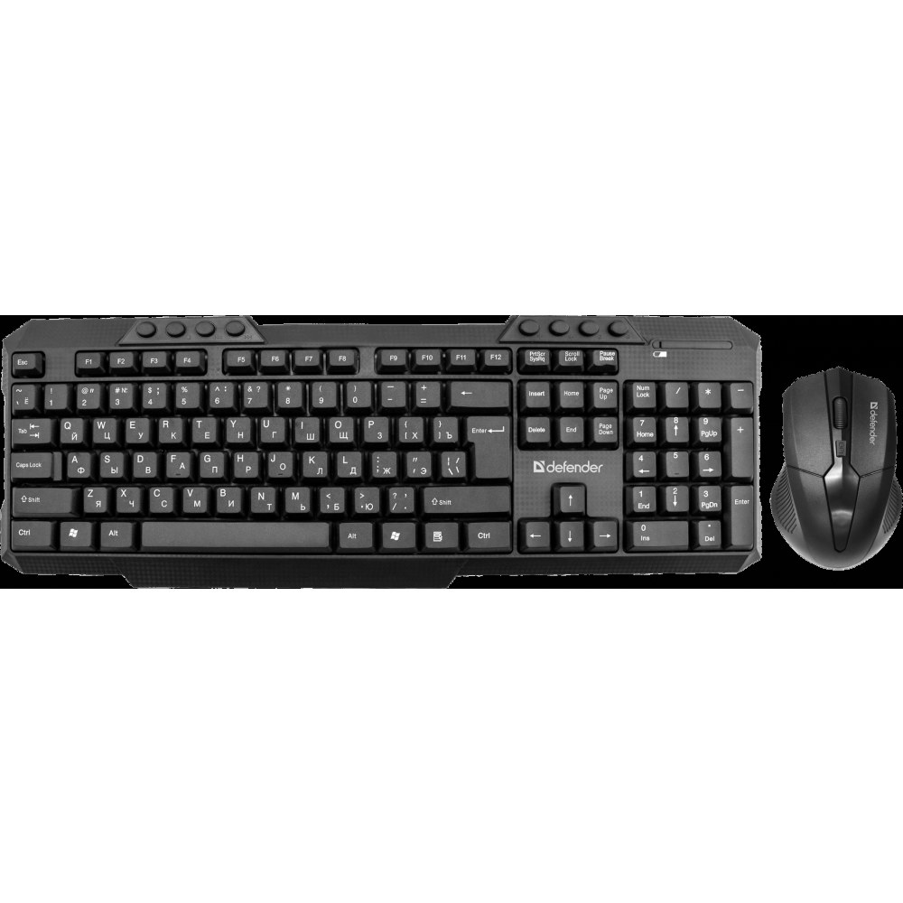 Комплект клавиатура+мышь Defender Jakarta C-805 беспроводной, USB, 1600 DPI, чёрный