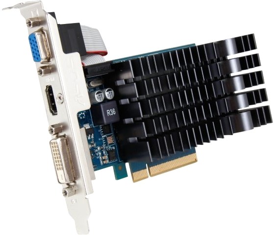 Видеокарта ASUS GeForce GT 730, 2 GB GDDR5, 64 bit, HDMI, DVI-D, VGA, GPU 902 MHz