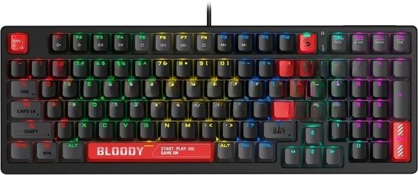 Клавиатура проводная A4Tech Bloody S98 (S98 RED) USB черный/красный