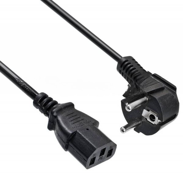 Кабель Buro BU-PCAB-5M-16A IEC C13 Евровилка угловой 5м