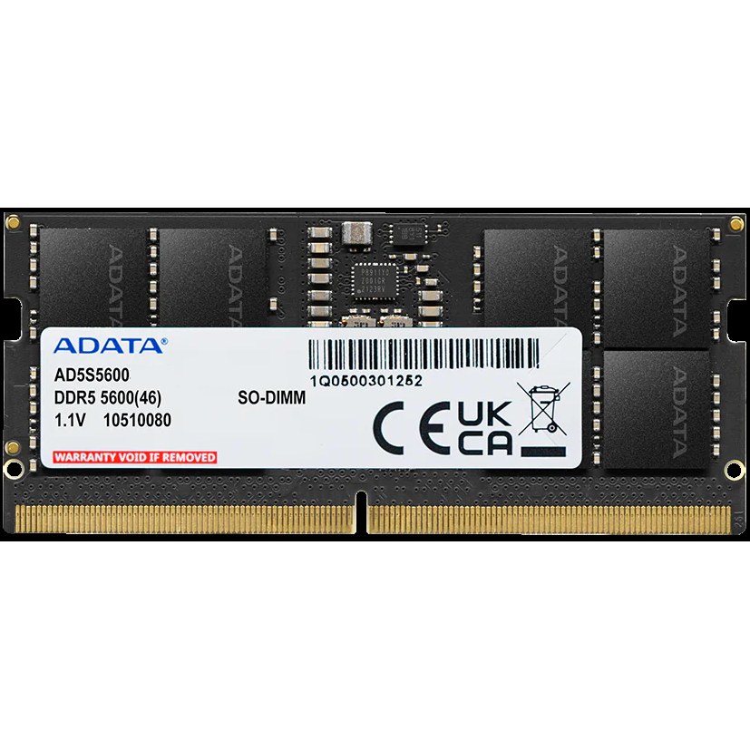 Оперативная память ADATA, DDR5, 8GB (1x8GB), 5600MHz, CL46, SO-DIMM