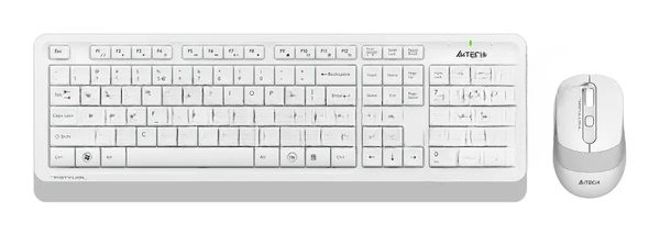 Комплект клавиатура+мышь A4Tech FStyler FG1010S беспроводной, USB, 2000 DPI, белый/серый