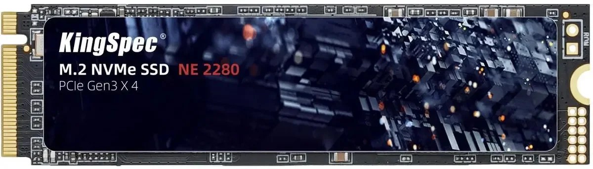 Накопитель SSD KingSpec NE-2TB, 2000Gb, PCIe 3.0 x4, M.2 2280, NVMe, R/W 2400/1900