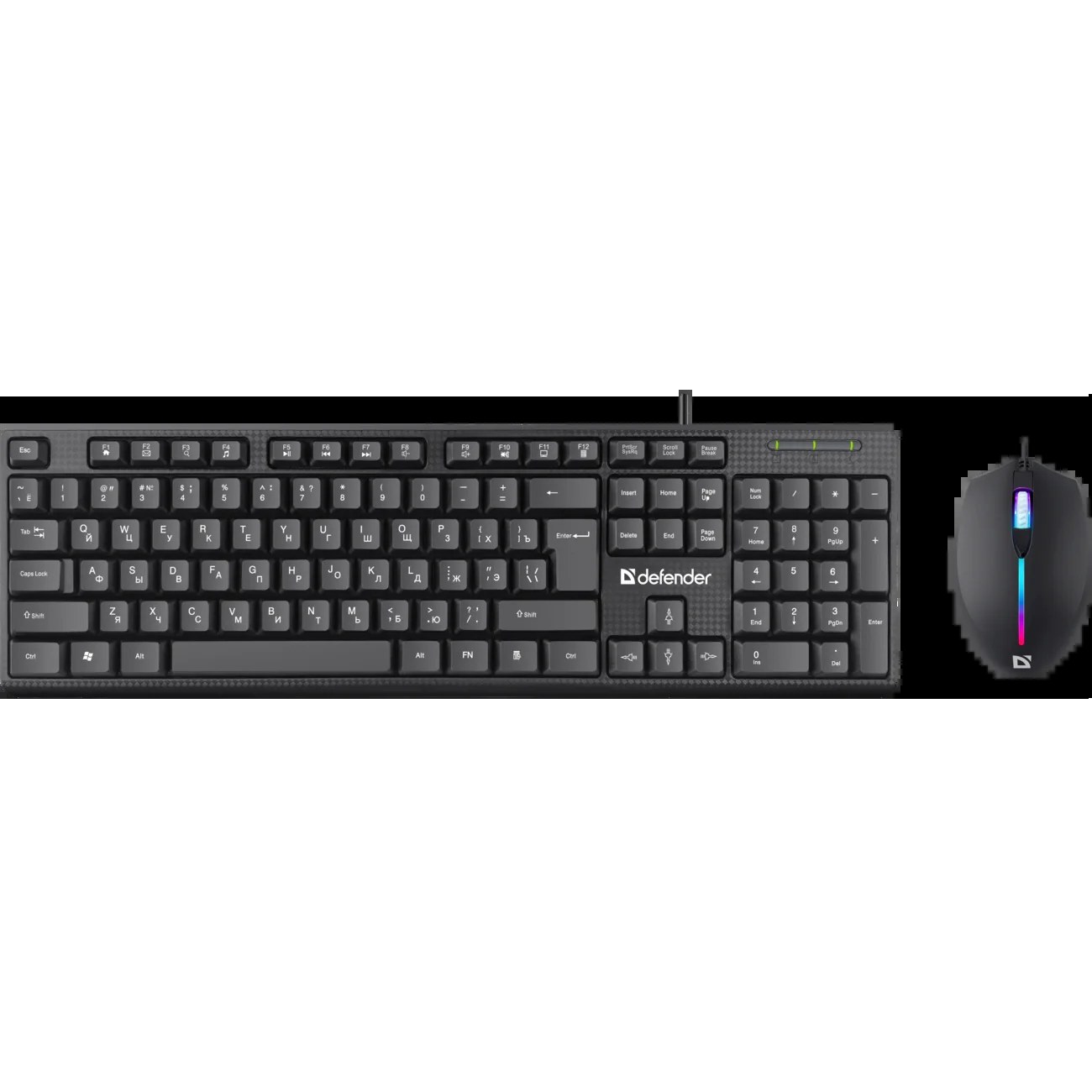 Комплект клавиатура+мышь Defender Triumph C-991 проводной, USB, 1600 DPI, чёрный