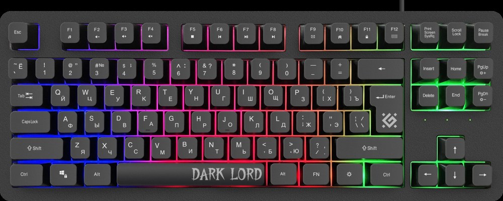 Клавиатура проводная Defender Dark Lord GK-580, USB, черный