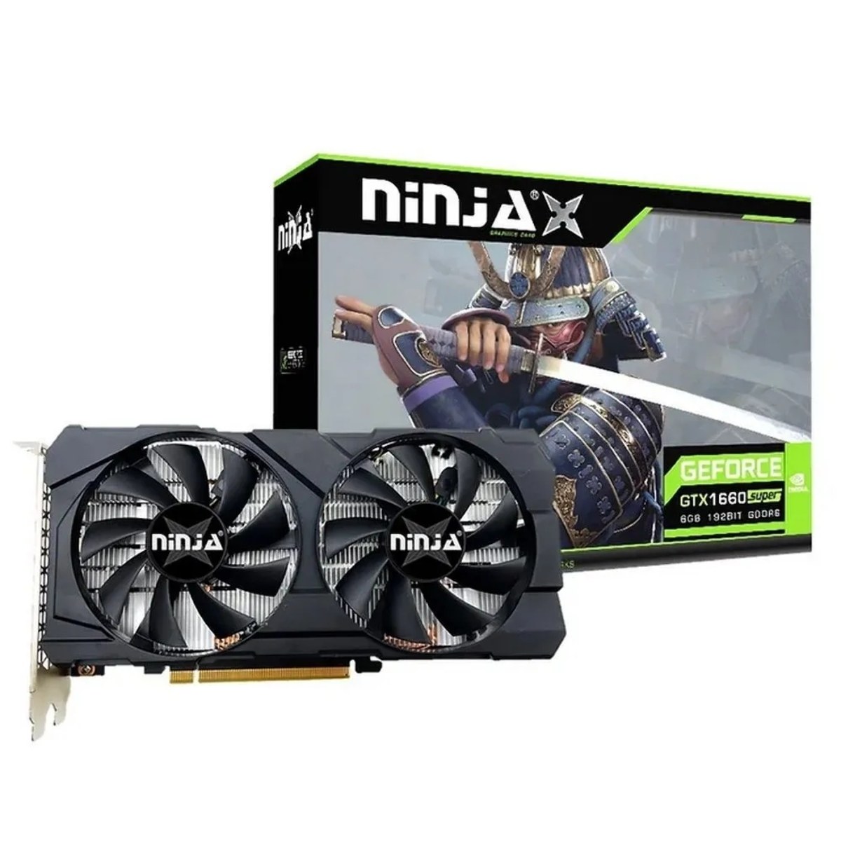 Видеокарта NINJA GeForce GTX 1660 Super, 6 GB GDDR6, 192 bit, DVI-D, DisplayPort, HDMI, GPU 1530 MHz
