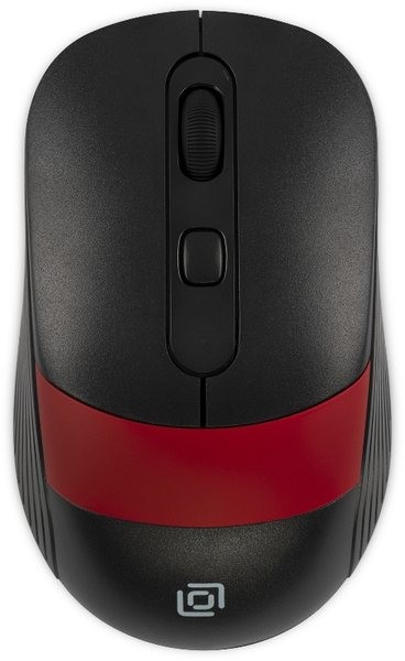 Мышь беспроводная Oklick 310MW черный/красный, 3200 dpi, радиоканал, USB, кнопки - 4