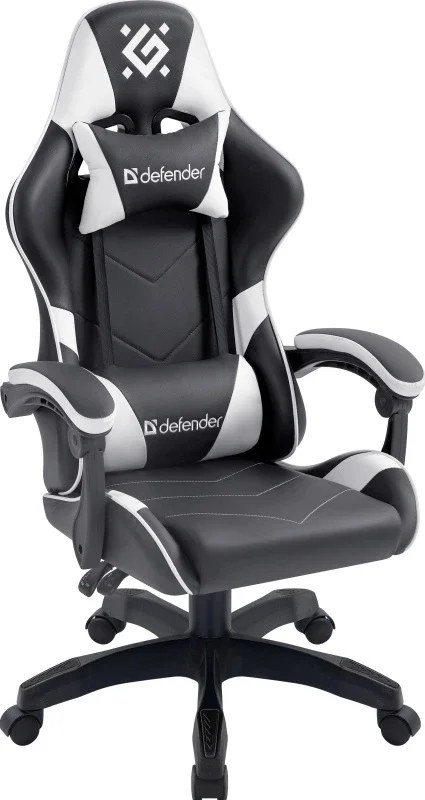 Кресло игровое Defender Companion черный/белый, класс 3, металл, PU