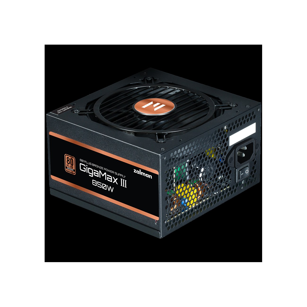 Блок питания Zalman GigaMax III 850W Retail (ZM850-GV3), 850Вт, 80 PLUS Bronze, 120мм, черный
