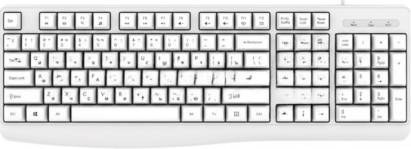 Клавиатура проводная Acer OKW301 (ZL.KBDCC.01B), USB, белый