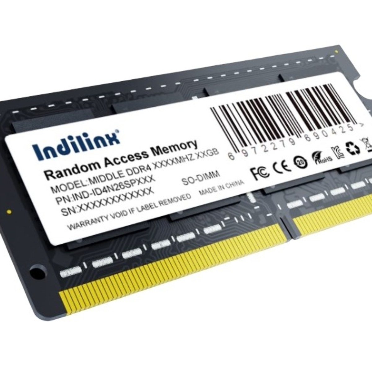 Оперативная память Indillinx, DDR4, 8GB (1x8 GB), 3200 MHz, CL22, SO-DIMM