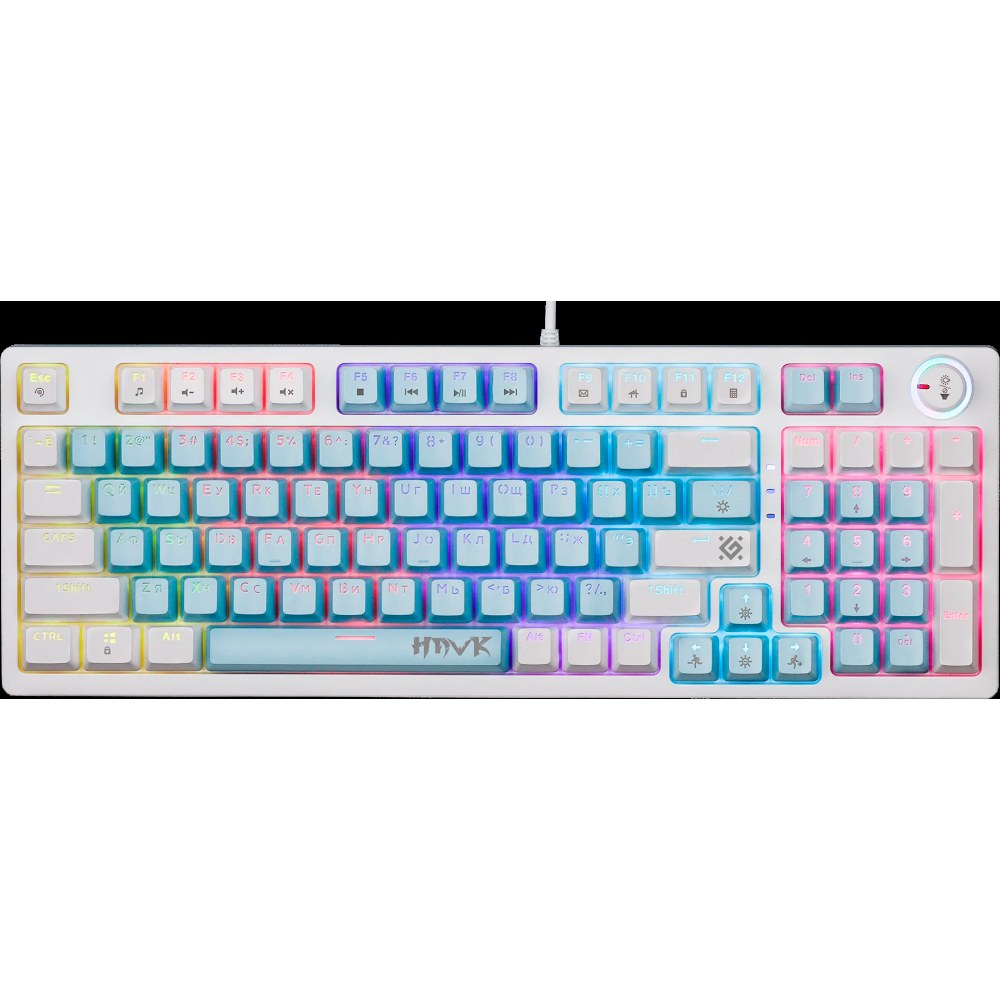 Клавиатура проводная Defender Hawk GK-418, USB, белый
