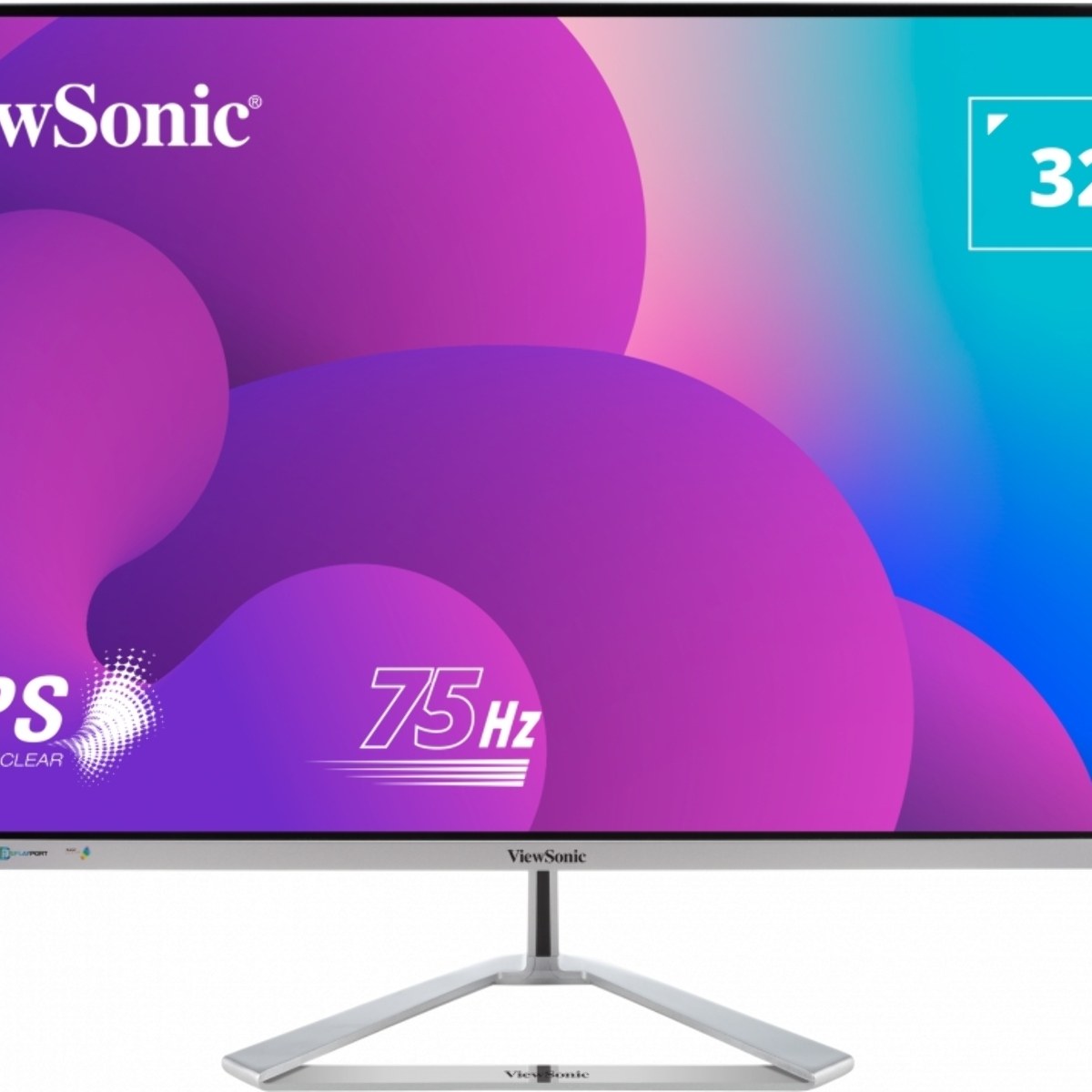 Монитор 32" ViewSonic VX3276-MHD-3 IPS 1920x1080, 75 Гц, 4 мс, 16:9, 250 кд/м2, 1xHDMI, 1xDP, 2x3 Вт, серебристый