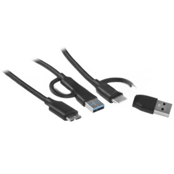 Кабель соединительный Telecom TUS714-0.3M 2-in-1 USBA+C to USB3.0 MicroBM 5Gbps, 0.3m