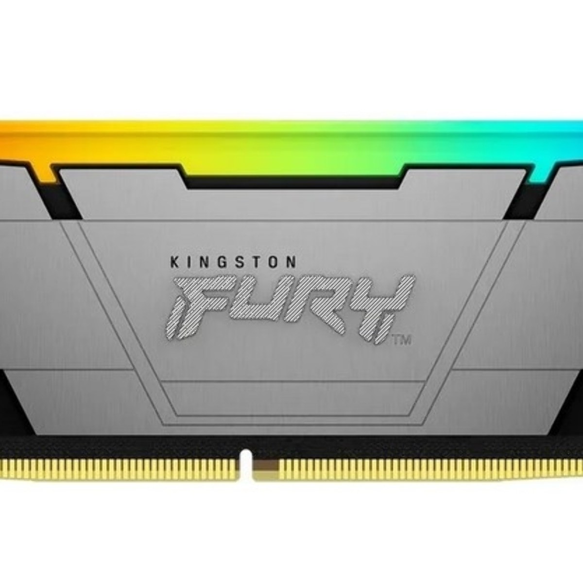 Оперативная память Kingston Fury Renegade, DDR4, 32GB (1x32GB), 3200MHz, CL16, DIMM, с радиатором, RGB, серебристый/черный