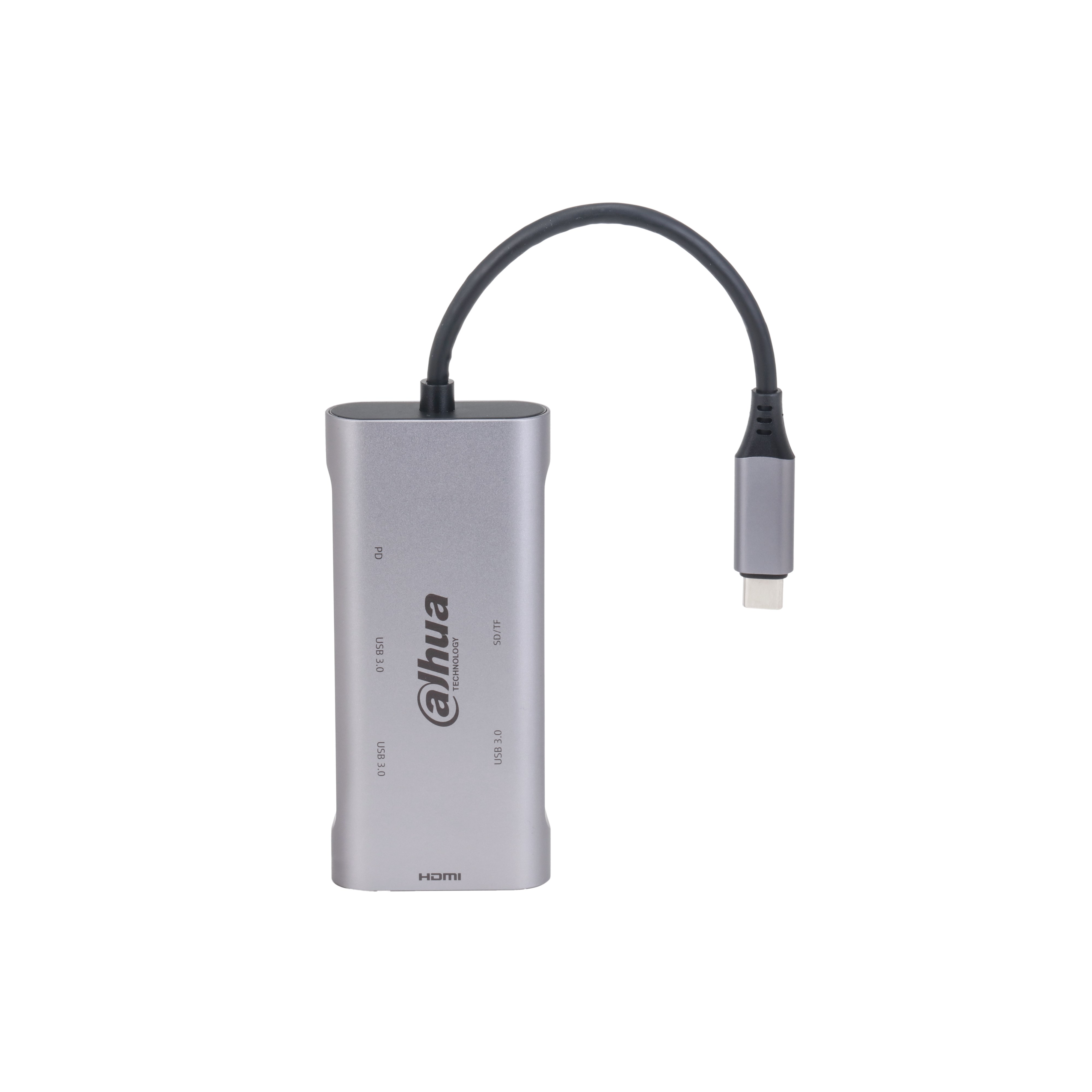 Концентратор USB Dahua TC37, USB Type-C, USB 3.0 + HDMI + SD/TF + PD Docking Station, USB