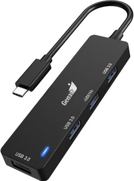 Концентратор USB Genius UH-400, USB Type-C, USB 3.0, USB